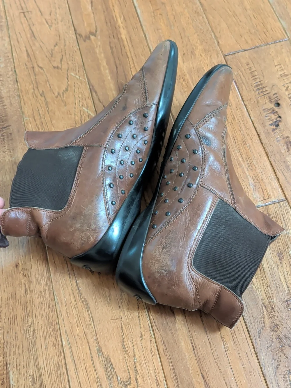 Tods Brogue Men's Brown Leather Chelsea Boots